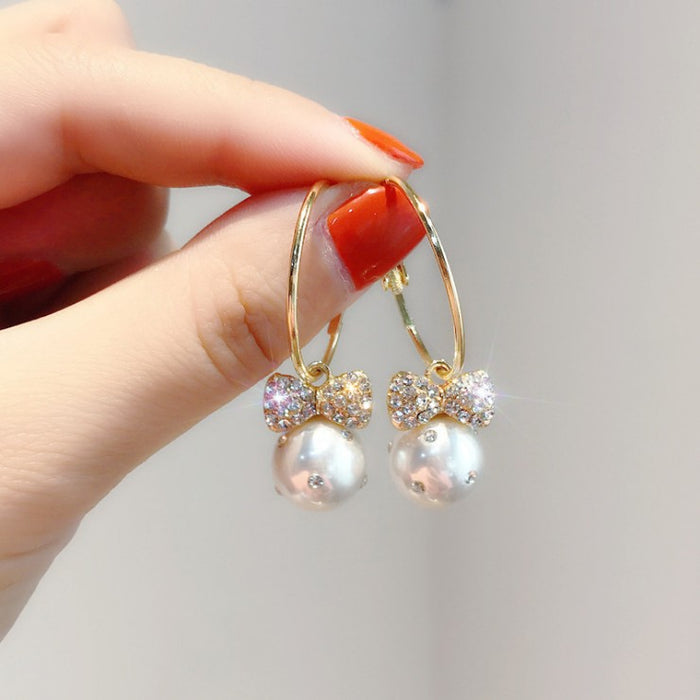 Wholesale   long earrings for women  red Agate Pearl earrings earrings