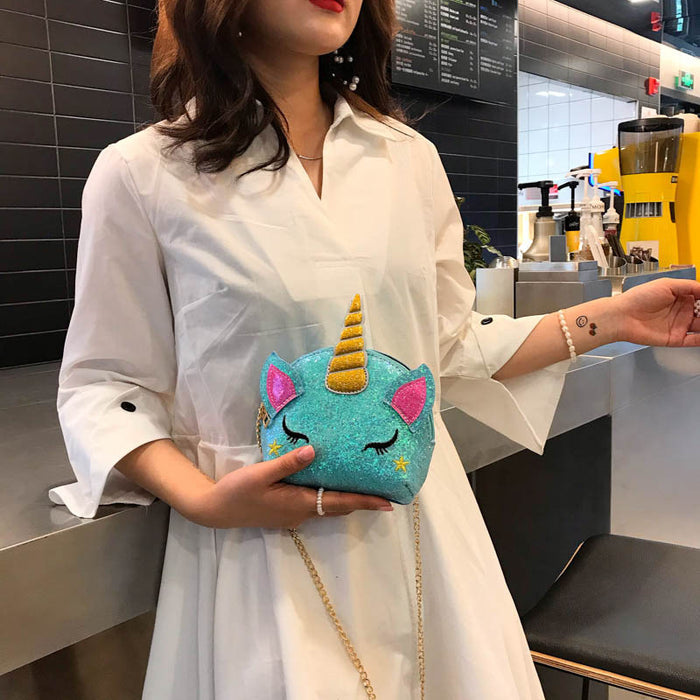 Wholesale Shoulder Bag PU Cartoon Cute Unicorn JDC-SD-ChunNiao001