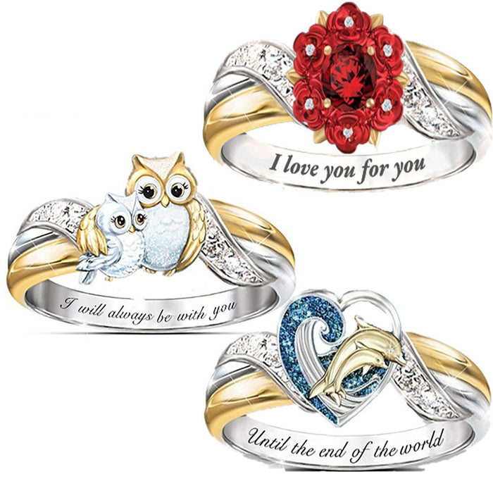 Wholesale Heart shaped ring, rose diamond ring, ring