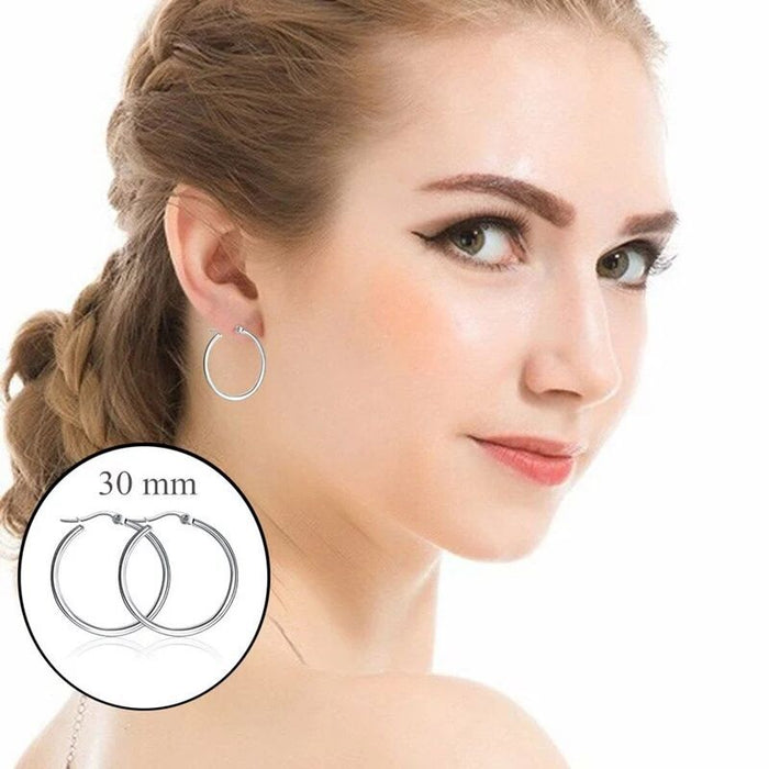 Wholesale Stainless Steel Earrings Exaggerated Large Titanium Steel Round Circle Earrings