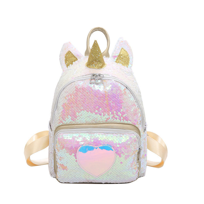 Wholesale Sequin New Backpack Cute Student School Bag Travel Backpack JDC-BP-YuanDuo017