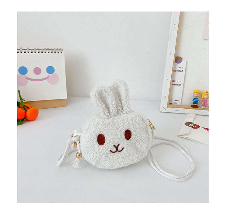 Wholesale New Plush Bunny Children's Crossbody Bag Korean Version Cute Girls' Shoulder Bag Children's Coin Purse JDC-SD-SS002