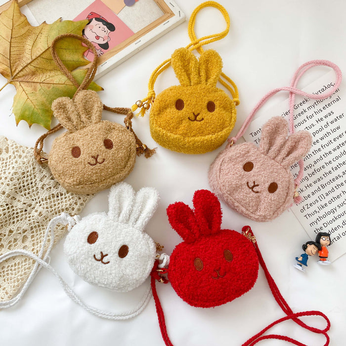 Wholesale New Plush Bunny Children's Crossbody Bag Korean Version Cute Girls' Shoulder Bag Children's Coin Purse JDC-SD-SS002