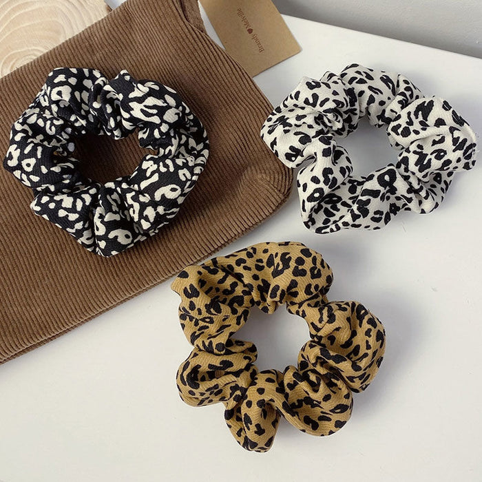 Wholesale Leopard Print Fabric Hair Ties JDC-HS-Kayi009