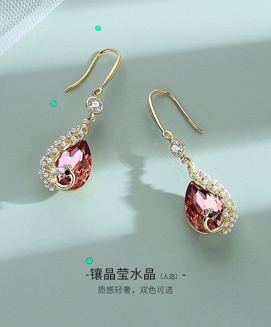 Wholesale   long earrings for women  red Agate Pearl earrings earrings