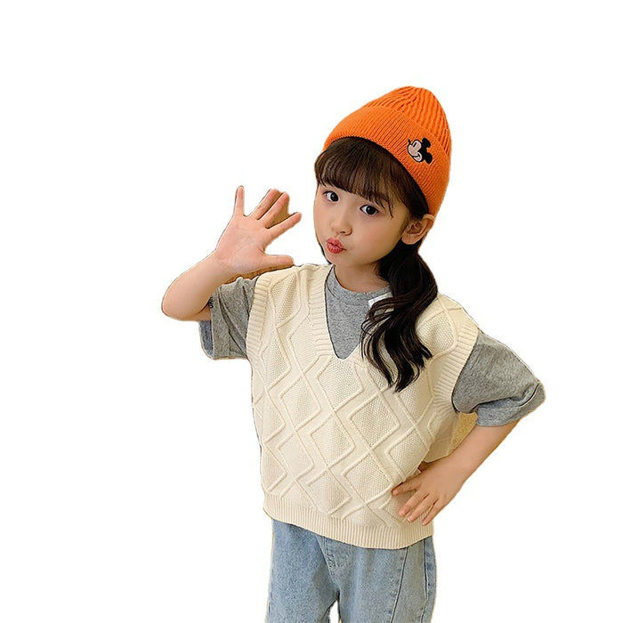 Wholesale Embroidery Cartoon Acrylic Knitted Children's Wool Hat JDC-FH-Kamie004