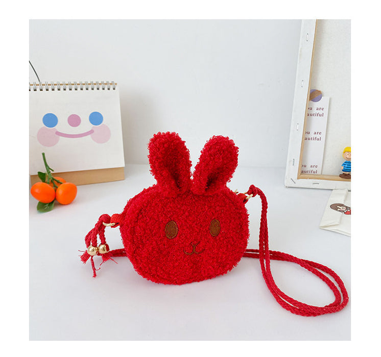 Wholesale New Plush Bunny Children's Crossbody Bag Korean Version Cute Girls' Shoulder Bag Children's Coin Purse JDC-SD-SS002