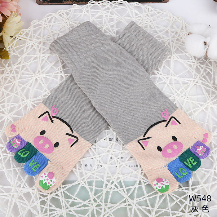 Wholesale Autumn five-finger socks women' s cotton socks autumn and winter toe socks breathable sweat-absorbent good wear toe socks