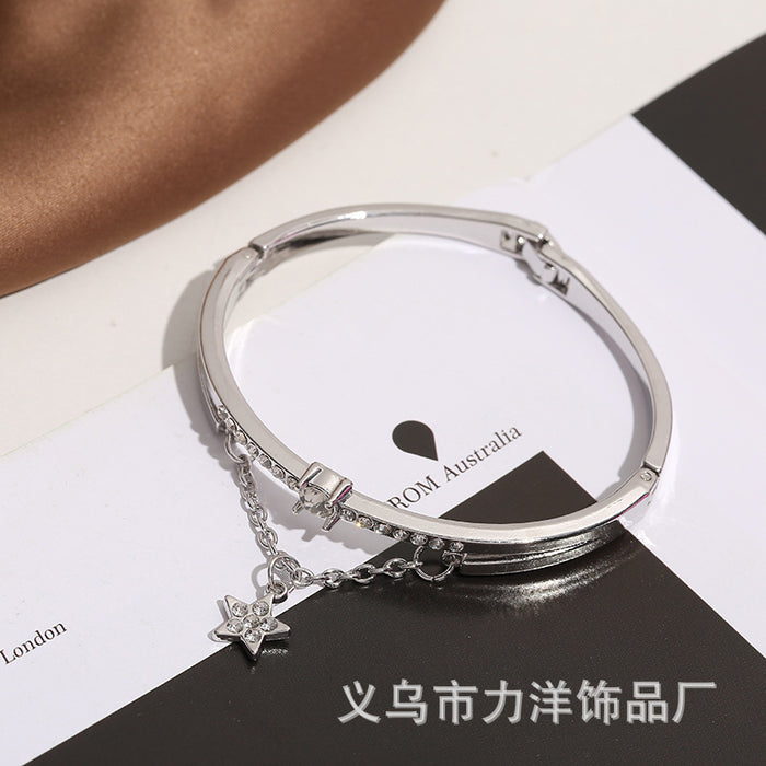 Wholesale Five pointed star studded diamond bracelet