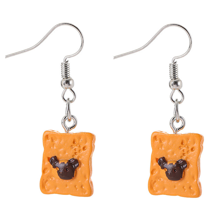 Wholesale Resin Cake Earrings JDC-ES-JinY001