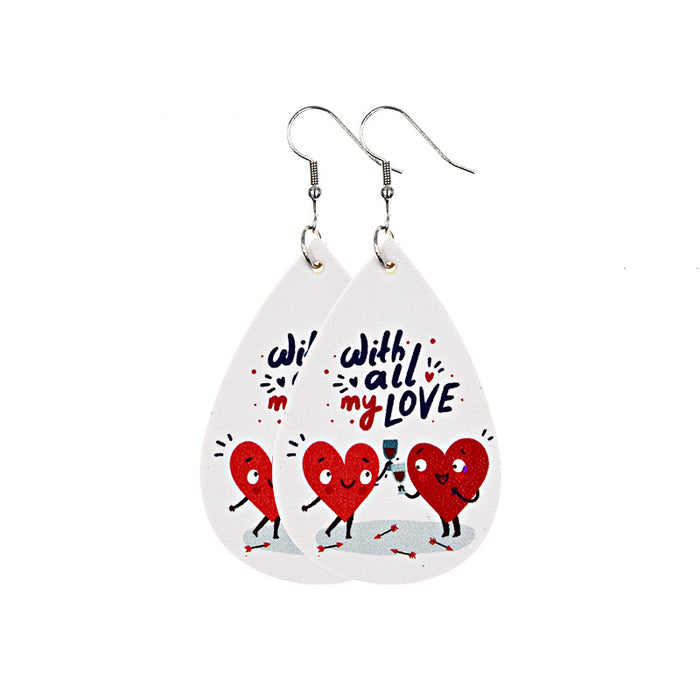 Wholesale Valentine's Day Leather Earrings JDC-ES-ChenC018