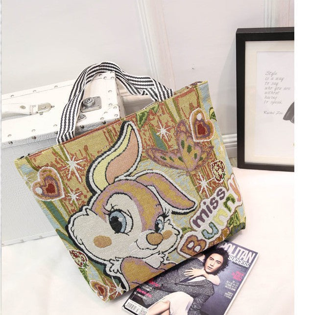 Wholesale Fashion Cartoon Canvas Bag Women's Shoulder Bag JDC-SD-Kaid001