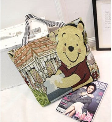 Wholesale Fashion Cartoon Canvas Bag Women's Shoulder Bag JDC-SD-Kaid001