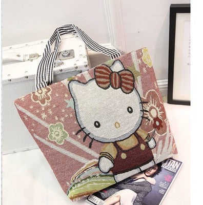 Wholesale Fashion Cartoon Canvas Bag Women's Shoulder Bag JDC-SD-Kaid001