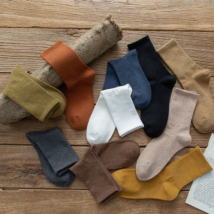 Wholesale Trendy  Cotton Socks Solid Color JDC-SK-LingX002