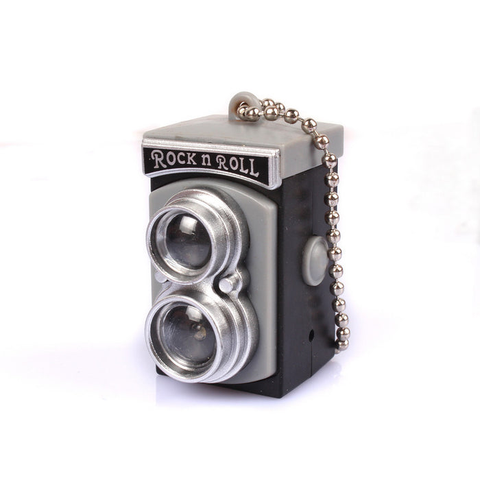 Wholesale retro LOMO camera keychain LED sounding luminous pendant