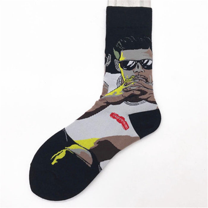 Wholesale Fashion Trend Men's Trendy Casual Cotton Socks JDC-SK-CG019