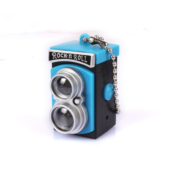 Wholesale retro LOMO camera keychain LED sounding luminous pendant