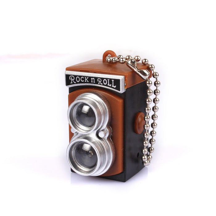 Wholesale retro LOMO camera keychain LED sounding luminous pendant