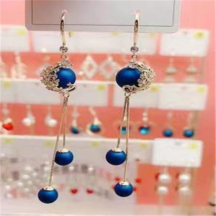 Wholesale   long earrings for women  red Agate Pearl earrings earrings