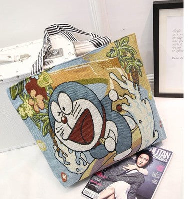 Wholesale Fashion Cartoon Canvas Bag Women's Shoulder Bag JDC-SD-Kaid001