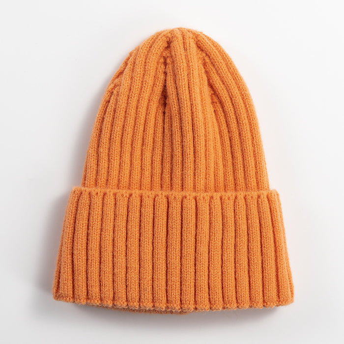 Wholesale Women' s Korean style all-match solid color knitted hat women' s outdoor thick warm cold hat