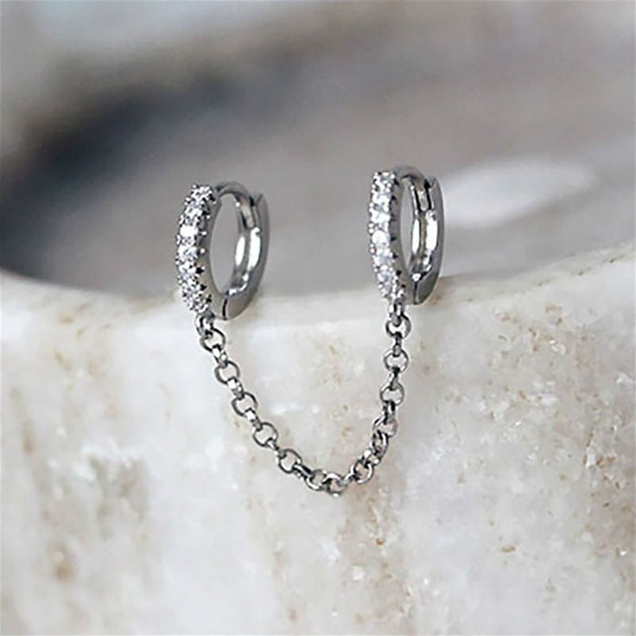 Wholesale  Plated Earrings Heart-shaped Crystal Elements For Women