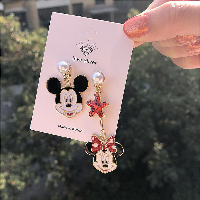 Wholesale Alloy Cartoon Asymmetric Earrings JDC-ES-Xingj032