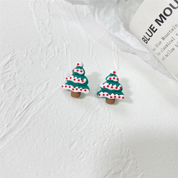 Wholesale Earrings Resin Christmas Cute Santa Elk JDC-ES-Wenhua003