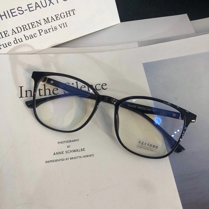 Wholesale Anti blue light glasses TR full frame flat lens protective glasses universal myopia frame