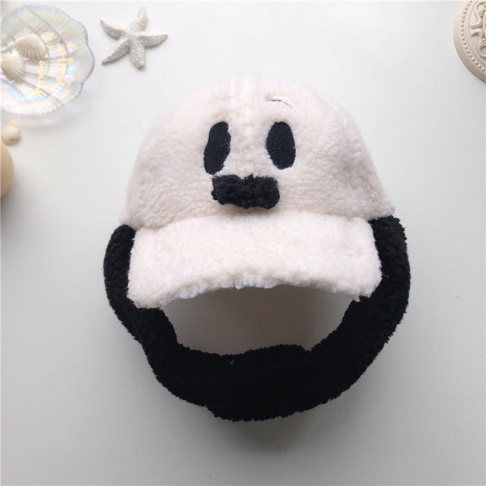 Wholesale Baseball Cap Women's Autumn and Winter Face Small Lamb Hair Cute Snoopy Ears Ear Protection Cap