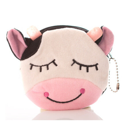 Wholesale Plush Cute Coin Purse Cartoon Fabric Women's Key Bag Coin Bag JDC-WT-SM001