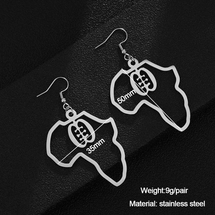 Wholesale New African Pendant Gold Stainless Steel Adinkra Gye Nyame Earrings Wish Earrings JDC-RS-YT001