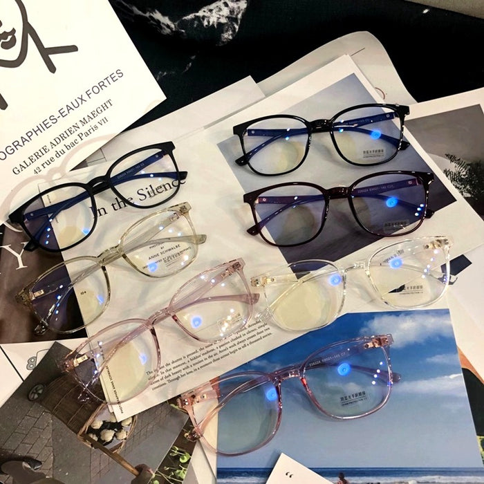 Wholesale Anti blue light glasses TR full frame flat lens protective glasses universal myopia frame