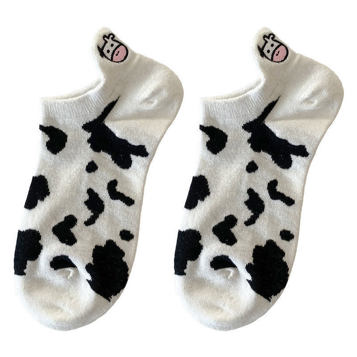 Wholesale Embroidered Socks Short Socks Shallow Mouth Thin Cartoon Cute Boat Socks