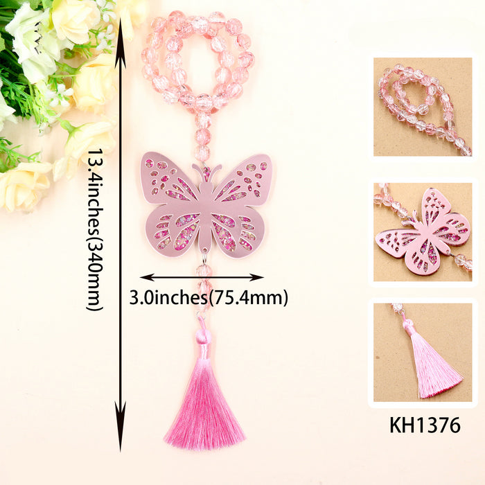 Wholesale Acrylic Butterfly Pendant Car Decoration JDC-CA-XiaoYan001