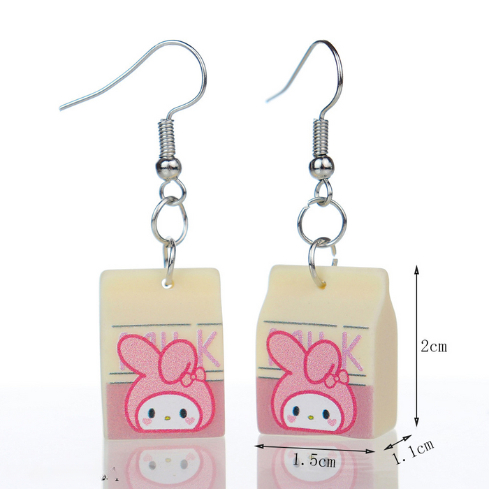 Wholesale 3D Animal Milk Cartoon Earrings JDC-NS-NiQing010