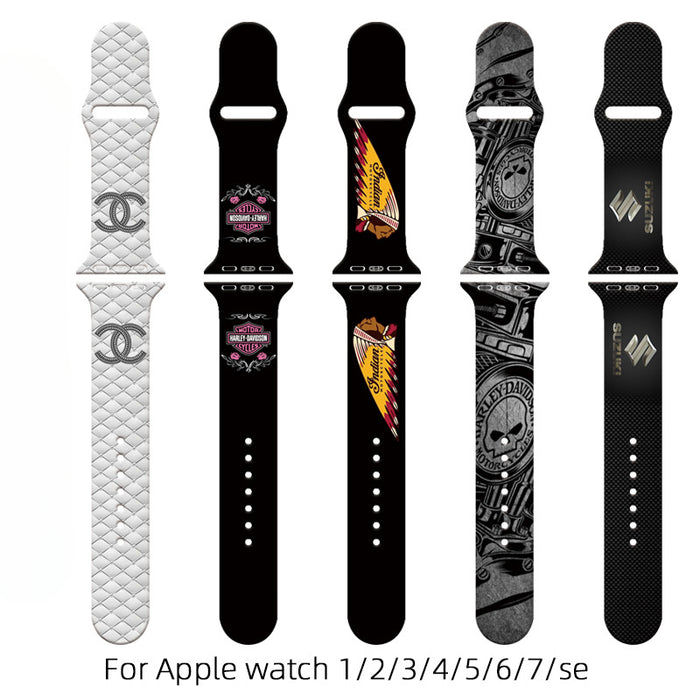 Wholesale Printed Silicone Watch Strap Wrist Strap JDC-WD-NuoQi055