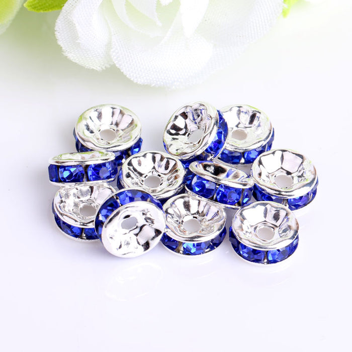 Wholesale 100PCS Glass Drill Ring Color Spacer Beads JDC-BDS-NanT001