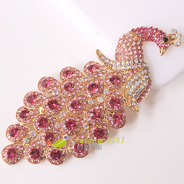 Wholesale Rhinestone Peacock Alloy Brooch Accessories JDC-BC-GuoQY003