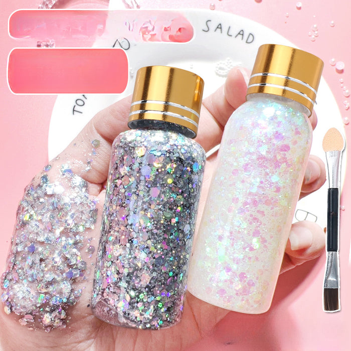 Wholesale Shiny Liquid Big Sequins Burst Stage Makeup Show Hair Face Glue Free Gel Glitter Powder Eye Shadow Makeup JDC-EY-SN005