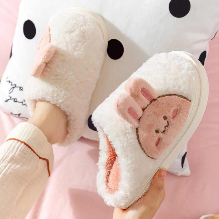 Wholesale Cotton Cute Cartoon Warm Thick Bottom Plush Winter Slippers JDC-SP-Lians002