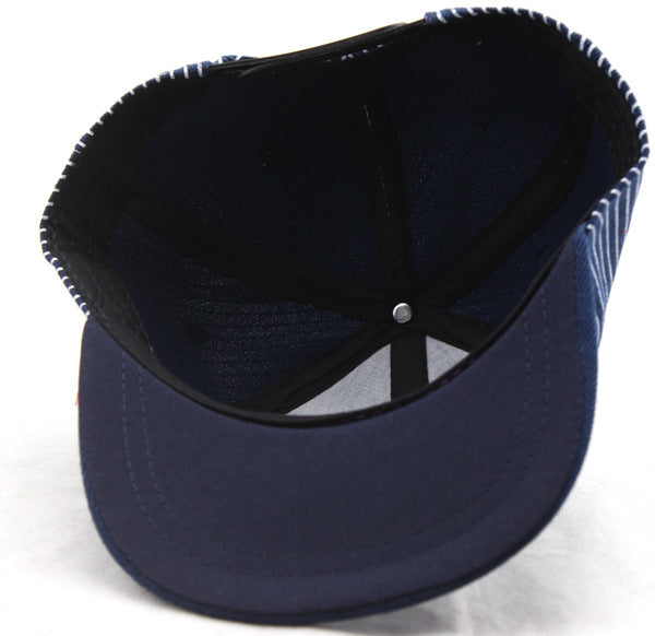 Wholesale Chic Trendy Kids Striped Baseball Cap Red Wide Brim Sun Hat For Summer Outdoor Street Dance