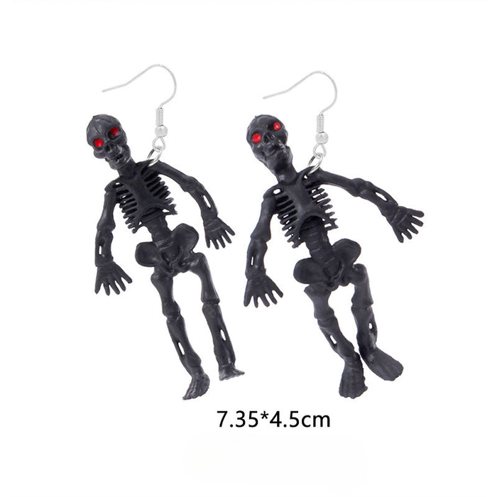 Wholesale 5pcs Halloween Series Skull Pumpkin Zinc Alloy Earrings JDC-ES-BinL009