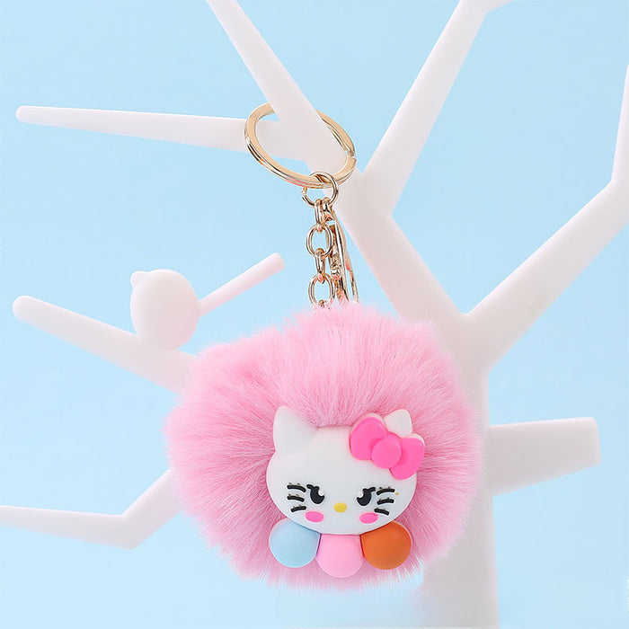 Wholesale Cartoon Cute Fur Ball Pendants Keychains JDC-KC-Jinqian001