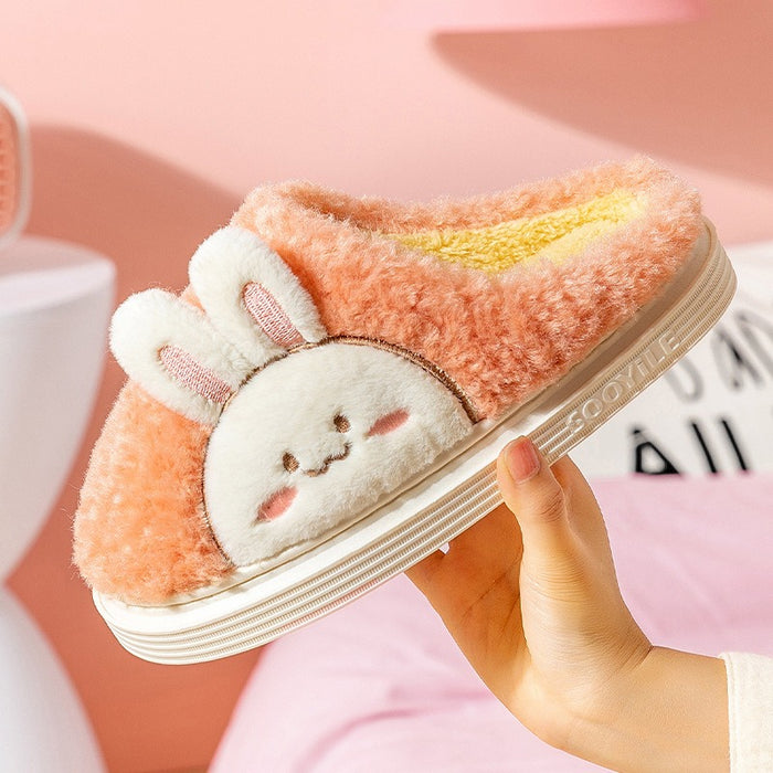 Wholesale Cotton Cute Cartoon Warm Thick Bottom Plush Winter Slippers JDC-SP-Lians002