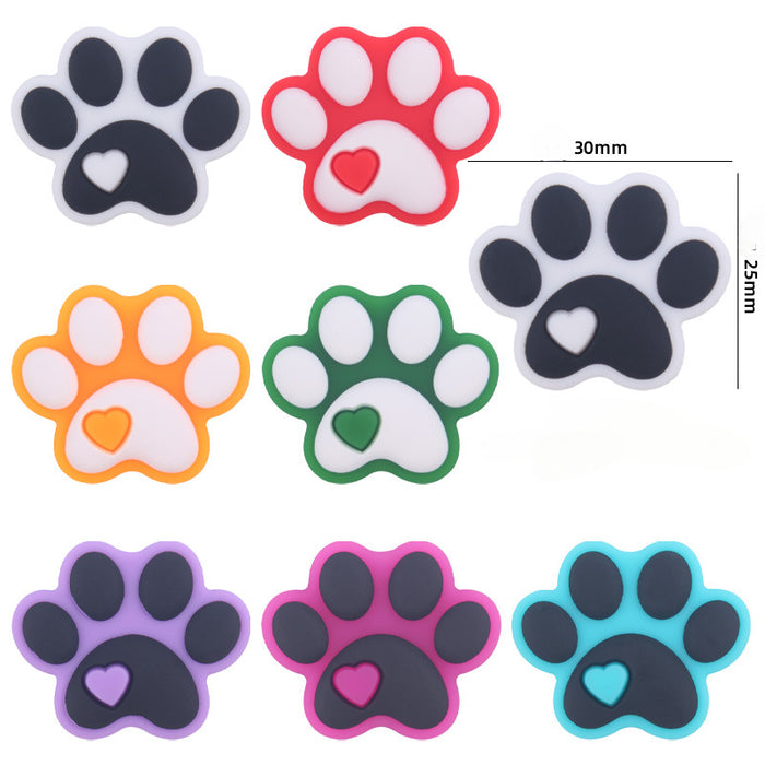 Wholesale Cartoon Dog Paw Silicone Beads Focal Beads JDC-BDS-GuangTian006