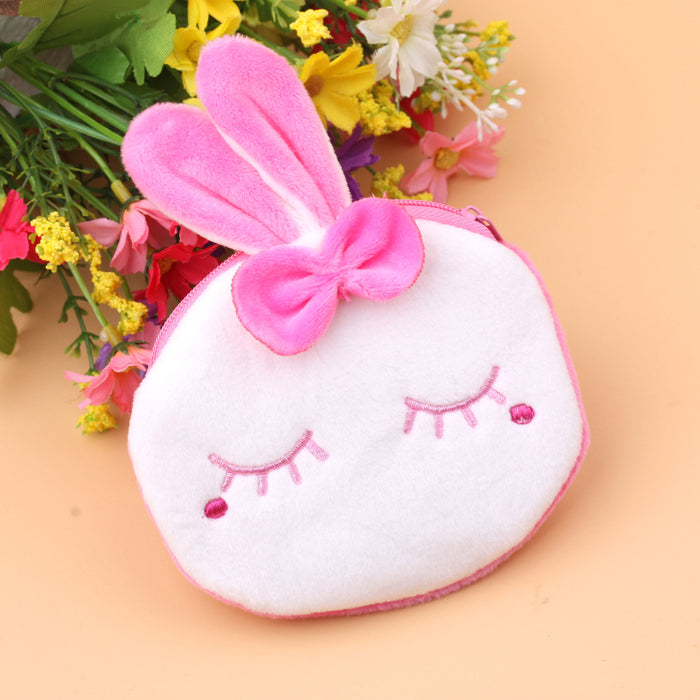 Wholesale Plush Cute Coin Purse Cartoon Fabric Women's Key Bag Coin Bag JDC-WT-SM001