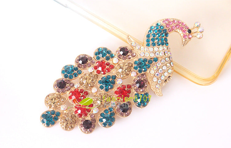 Wholesale Rhinestone Peacock Alloy Brooch Accessories JDC-BC-GuoQY003