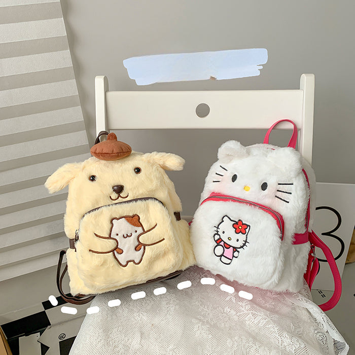 Wholesale Cartoon Cute Kitten Plush Backpack JDC-BP-ZeZ003